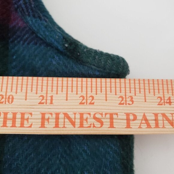 Vintage Wool Blend Plaid Vest Fleece Lined Pockets Full Zip Womens Size Medium - Picture 11 of 12